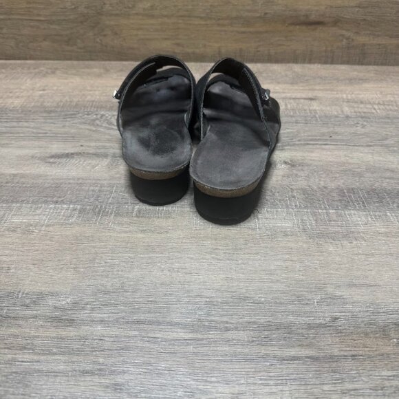 Naot Black Nubuck Leather Slide Sandals Women's Size 8.5 - Picture 3 of 6